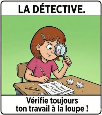 La détective : vérifie toujours son travail à la loupe