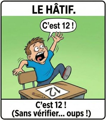 Le hâtif : « C'est 12 ! » sans vérifier